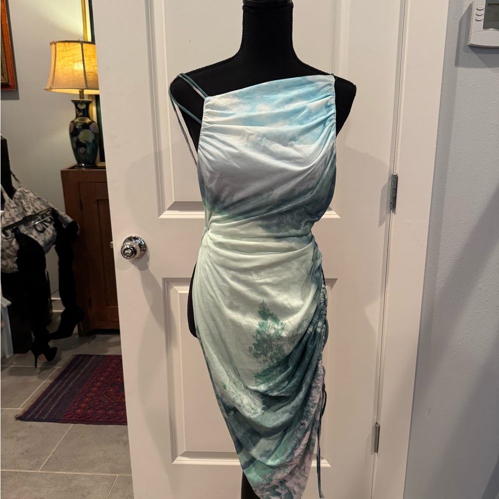 Printed Draped Dress